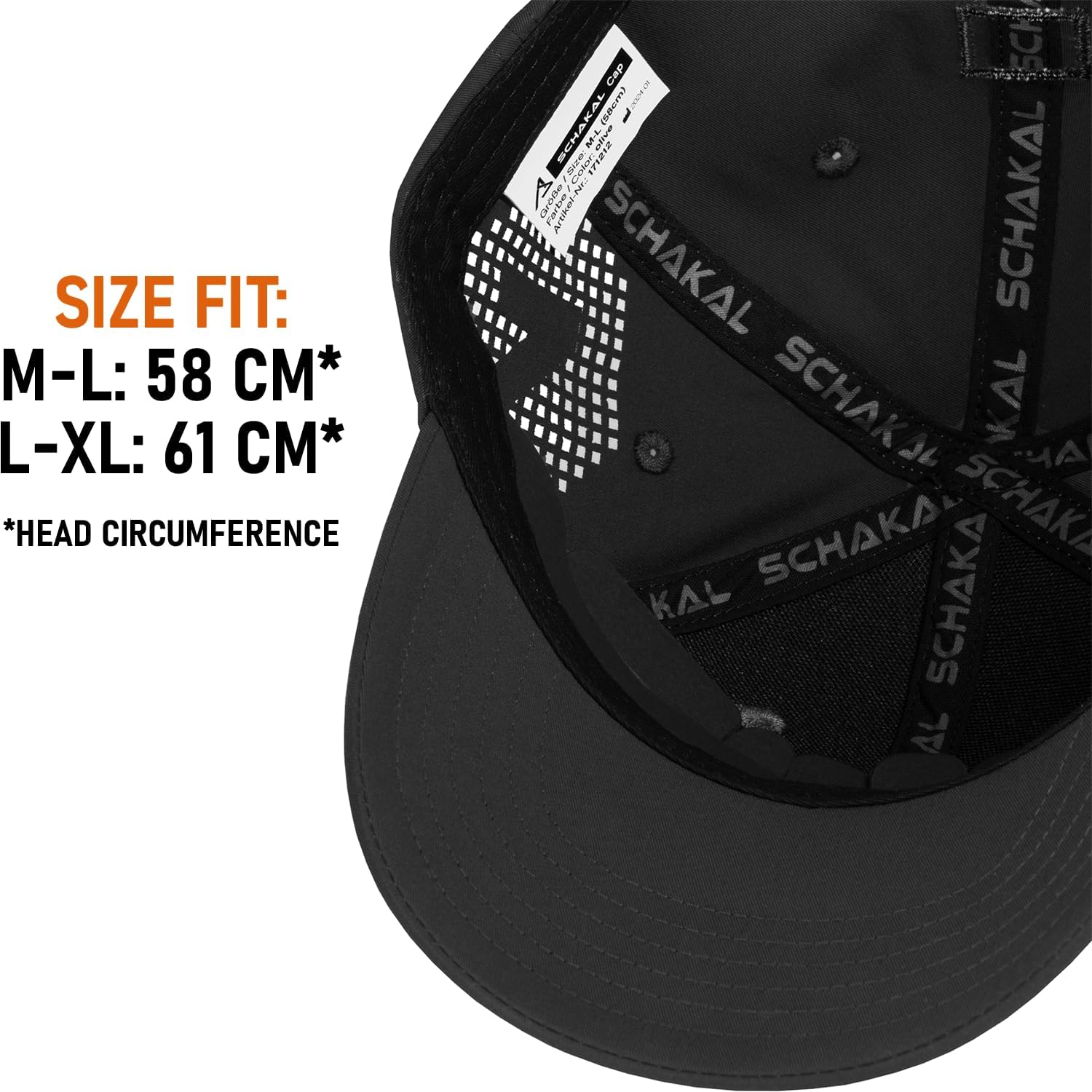 ACE Schakal Tactical Men's Baseball Cap - Hat with Hook & Loop Patch - Breathable Mesh Side and Adjustable Fit