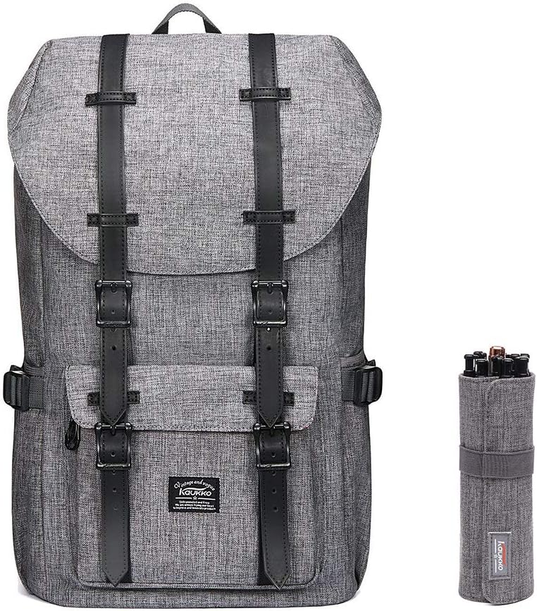 Travel Laptop Backpack, Outdoor Rucksack, School backpack Fits 15.6"(Linen Grey2pcss)