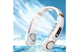 Portable 𝐍𝐞𝐜𝐤 Fan Wearable 𝐏𝐞𝐫𝐬𝐨𝐧𝐚𝐥 Fan, Super Quiet, Strong Wind,