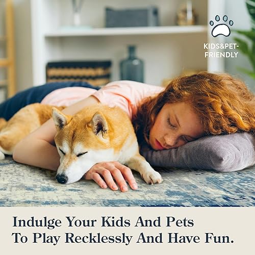 Miniatura 5 de Lahome - Tapete moderno abstracto, 3 x 5 pies, lavable, para habitación o entrada, suave, pelo sintético, antideslizante, resistente a manchas, para