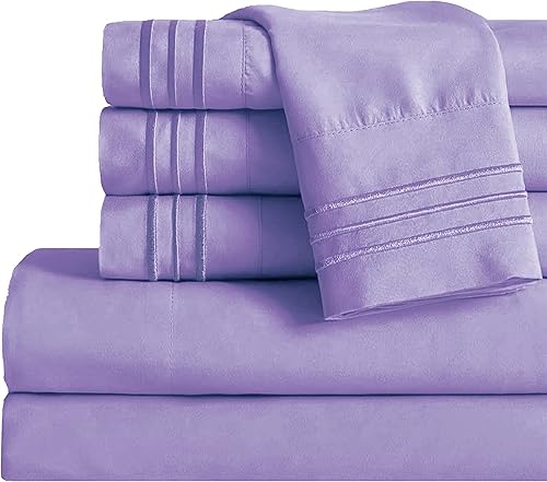 Mocassi Juego de sábanas King  Sábanas y fundas de almohada de lujo de 1800 hilos  Sábanas ultrasuaves, transpirables y refrescantes, bolsillo