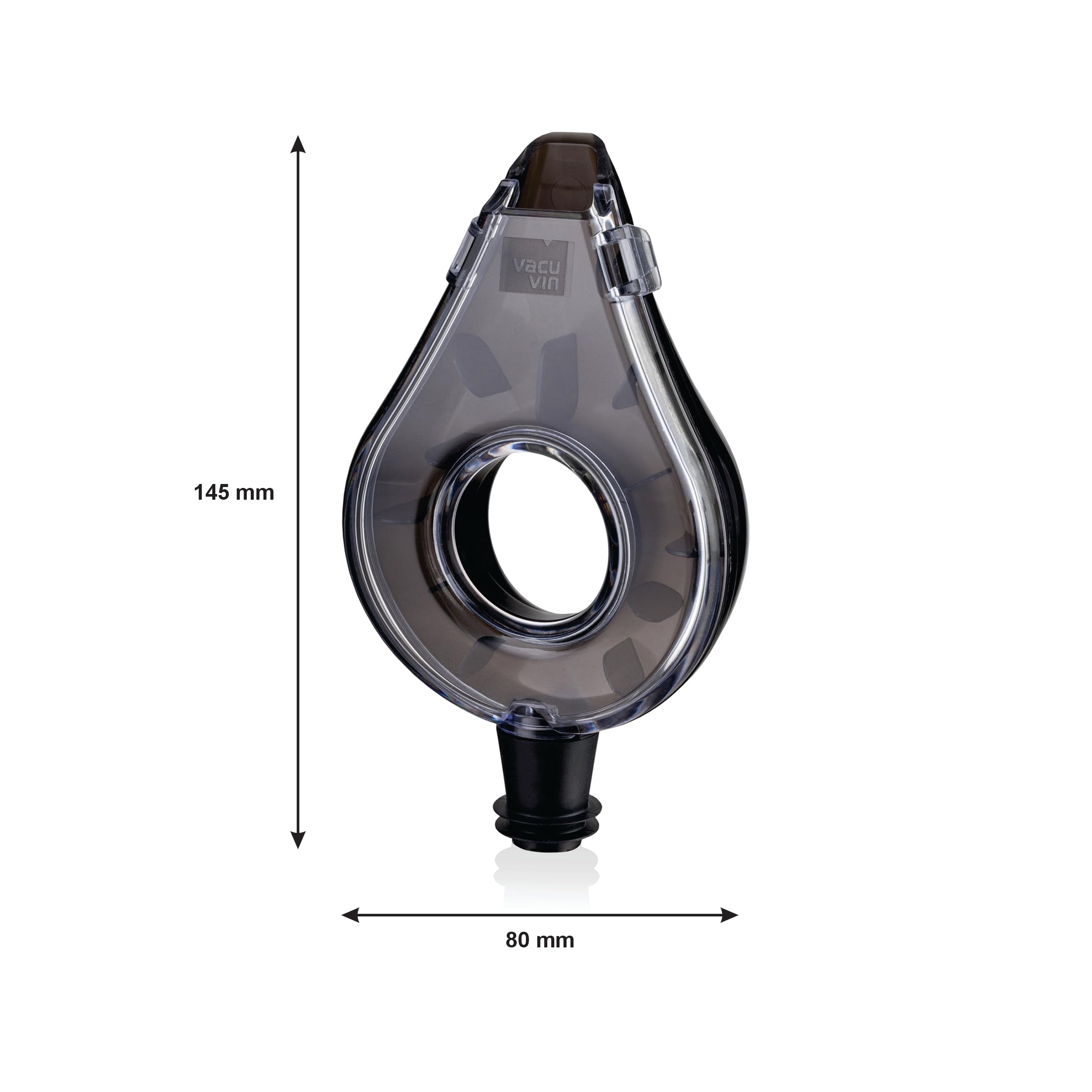 Vacu Vin 1854660 - Aireador de Vino, Color Negro