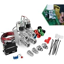 Hydraulic Multiplier Valve Kit | 2-Circuit SCV Splitter Diverter Manifold with Rocker Switch, Quick-Connect Couplers & Fittings 20 GPM, 3000 PSI