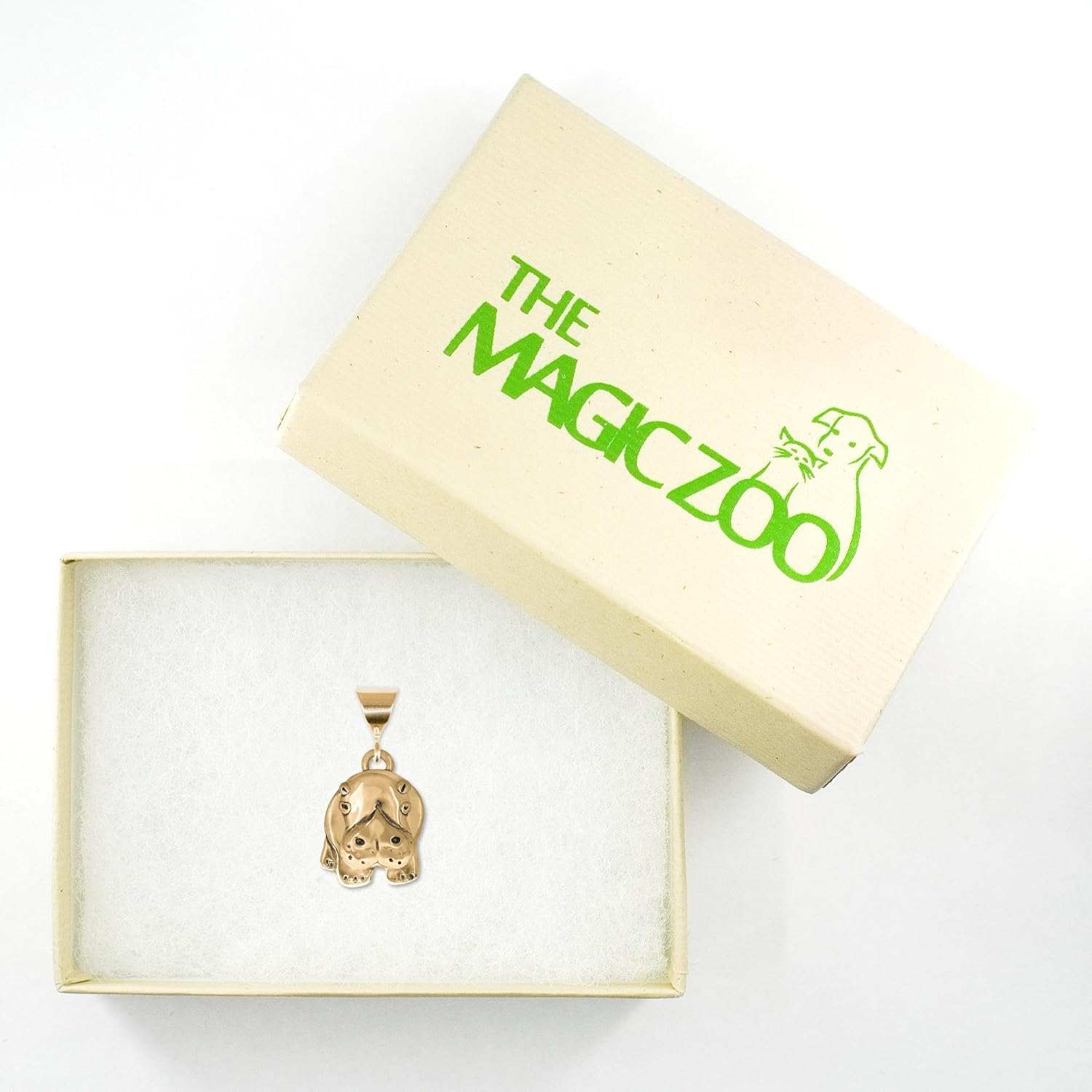14K Solid Gold Hippo Pendant - Hippopotamus Jewelry for Women - Handcrafted Hippo Lover Gift