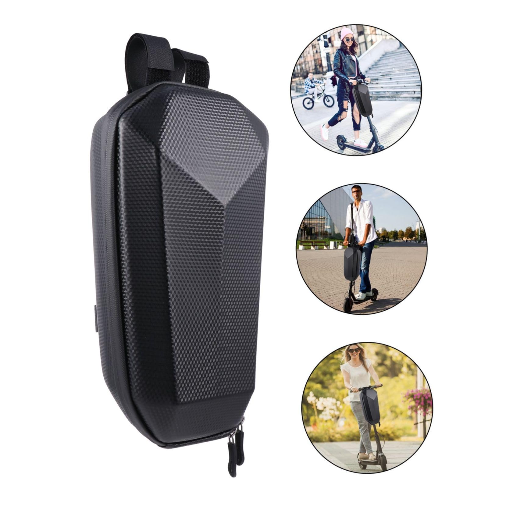 Bolsa para Patinete Eléctrico, Bolsa Frontal de Eva , Fácil de Instalar, para Manillar de Bicicleta y Uso Diario