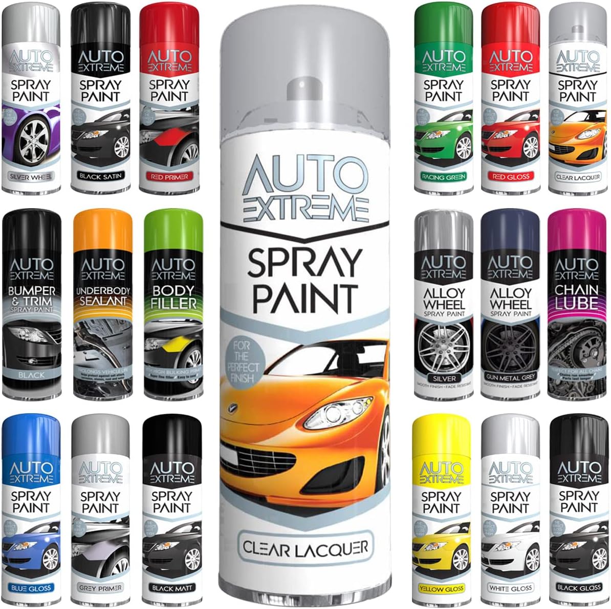 Classic Signature - 1 x Auto Extreme Clear lacquer Spray Paint 250ml, Professional Quality, Perfect Finish for Cars, Bikes,Vans, Metal, Wood