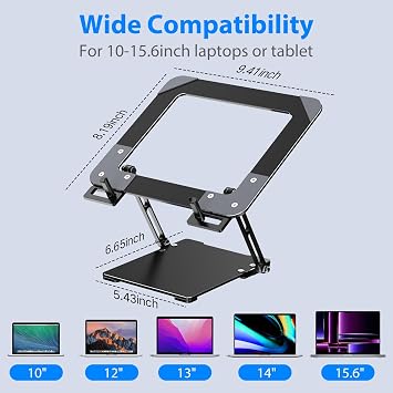 Ultra-Thin Laptop Stand for Desk, Adjustable Laptop Riser