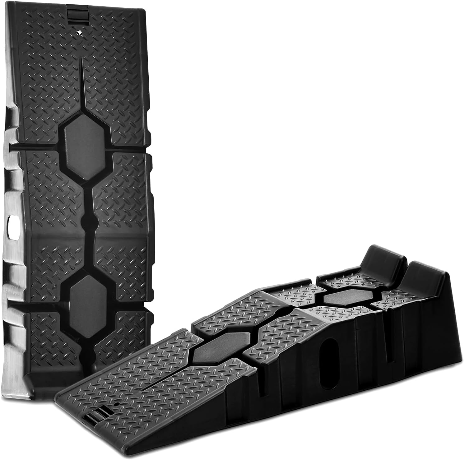 DKIEI Car Ramps, 5 Tons Heavy Duty Kerb Ramps, 2 Pieces of Portable