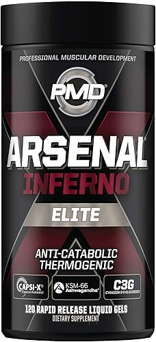 Miniatura 2 de PMD Sports Arsenal X Inferno - Quemador de grasa termogénico de gel líquido de acción rápida (120 geles líquidos) BCAA deportivo para recuperación y