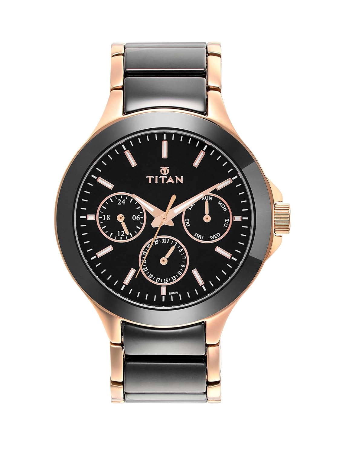 Titan Regalia Ceramics Analog Black Dial Men's Watch -NM90089KD02 / NL90089KD02/NP90089KD02