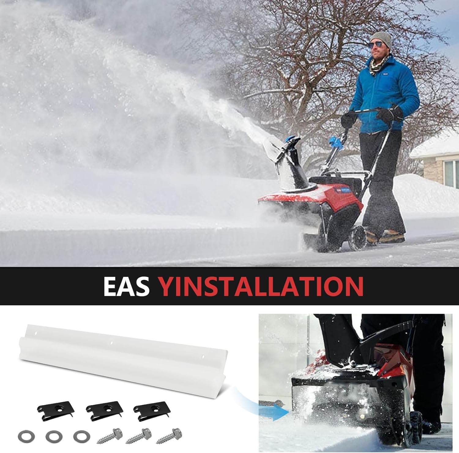 38267 Snow Blower Scraper Blade Kit Replacement for Toro 18 Inch Clear 518 ZE and 418 ZE Hardware Kit, Snow Thrower Scraper Compatible with Toro Power Clear 180 Single Stage Snowblower