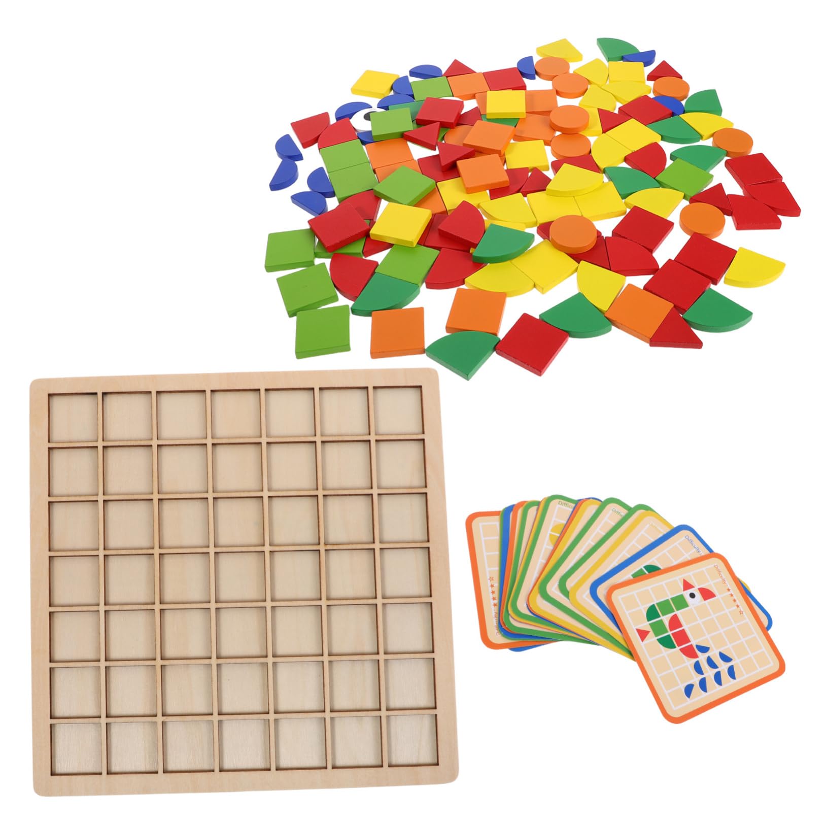 Rompecabezas de Formas Geométricas y Pensamiento Lógico Juguete Montessori de Bloques de Madera 120 Piezas para Desarrollo Táctil en Educación Temprana