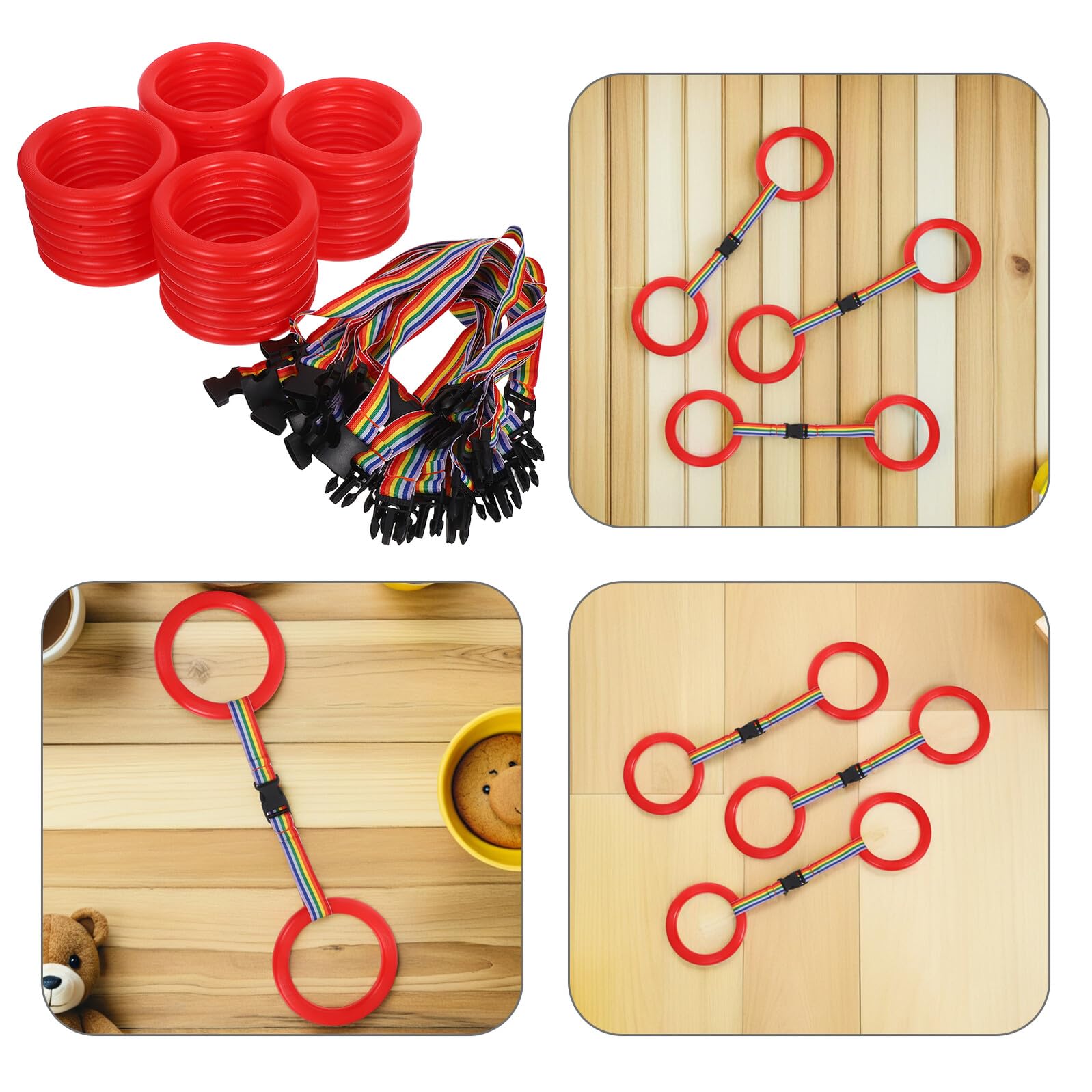 FRCOLOR 24 Juegos De Pulseras De Seguridad Para Pequeños Cuerda De Seguridad Correa De Arnés Para Caminar Pulsera De Para Para Cuerda Para Caminar