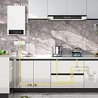 Vista 5 de Kit de conector de línea de gas de 36 pulgadas, línea de gas flexible para estufa, secador, diámetro de tubería de 1 pulgada. OD