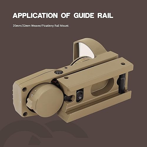 Miniatura 13 de ESSLNB Visión refleja de punto rojo y verde con 4 retículas y soportes de riel de 20/0.866 in, impermeable, a prueba de golpes, con 5 brillo
