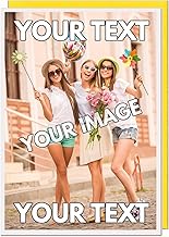 AK Giftshop Personalised Fun Birthday Card Custom With Your Text Photo Image/s