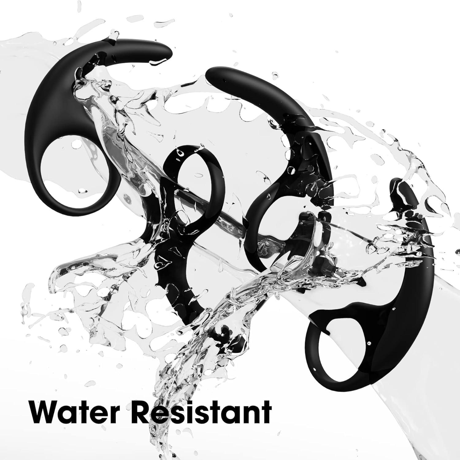 Sounce Anti-Slip Silicone Earbud Hooks 4 Pair 8Pcs Medium, Black — Amazon image 5