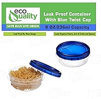 Vista 5 de [Paquete de 12] Contenedores de almacenamiento de 8 onzas con tapa giratoria – Recipientes herméticos de plástico para almacenamiento de alimentos