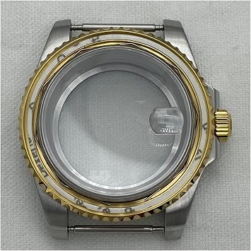 40mm 316L Stainless Steel Men's Watches Gold Case Sapphire Glass Compatible For Nh35 Nh36 Dial Movement Accessory Parts going Color Gold 1, Dial Diameter Nh35 nh36 case