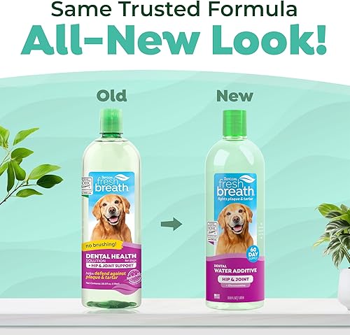 Miniatura 12 de TropiClean Fresh Breath Plus - Soporte digestivo Aditivo de agua para el cuidado bucal del perro Aditivo ambientador de aliento de perro