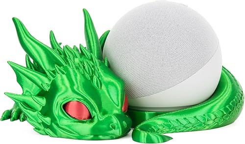 Miniatura 11 de Costume Wizard Soporte Dragon para Echo Dot 4ª/5ª generación, 3D impreso Dragon Yaxa Echo Altavoces de escritorio, soporte para Echo Dot 5ª Negro