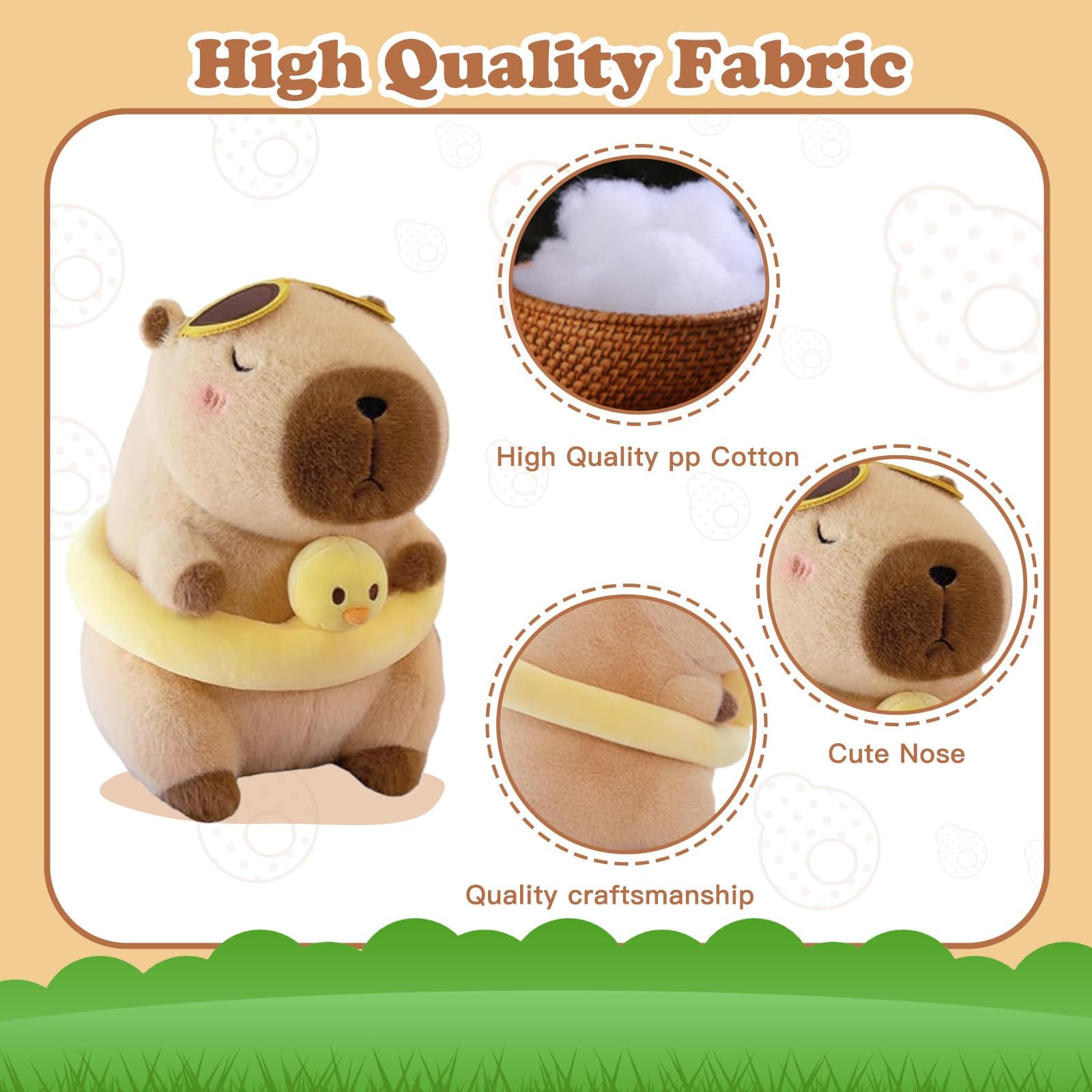 Fundas para Palos de Golf, Fundas Creativas de Madera para Cabezas de Palos, Palos de Golf híbridos/de Calle de Felpa Suave para golfistas Masculinos y Femeninos- Capybara