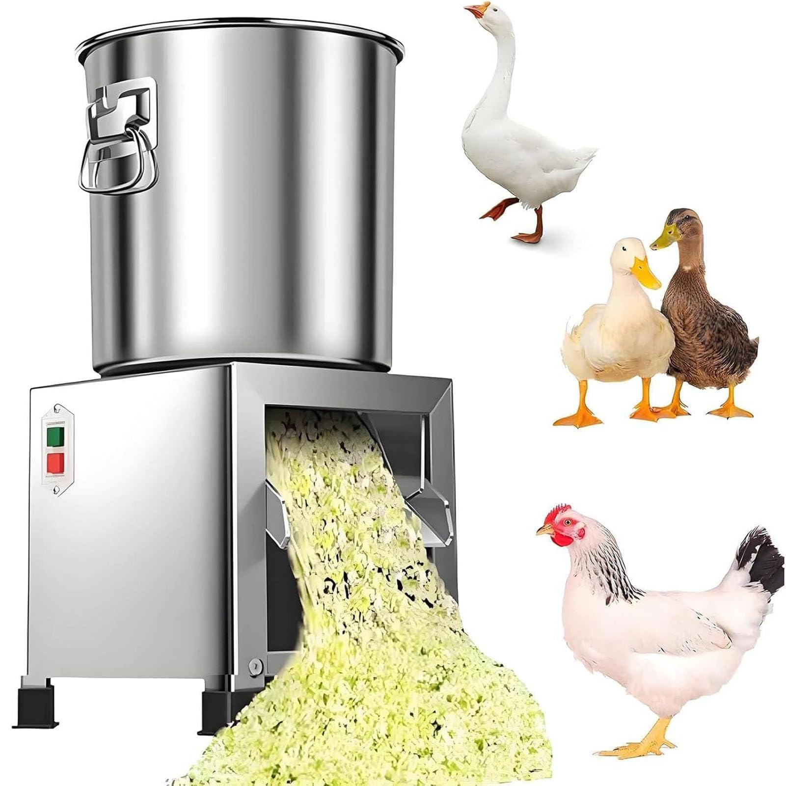 Cortador eléctrico de verduras, procesador de alta velocidad de 2800 RPM con entrada de alimentación de gran diámetro, cortador de acero inoxidable para una preparación versátil de alimentos
