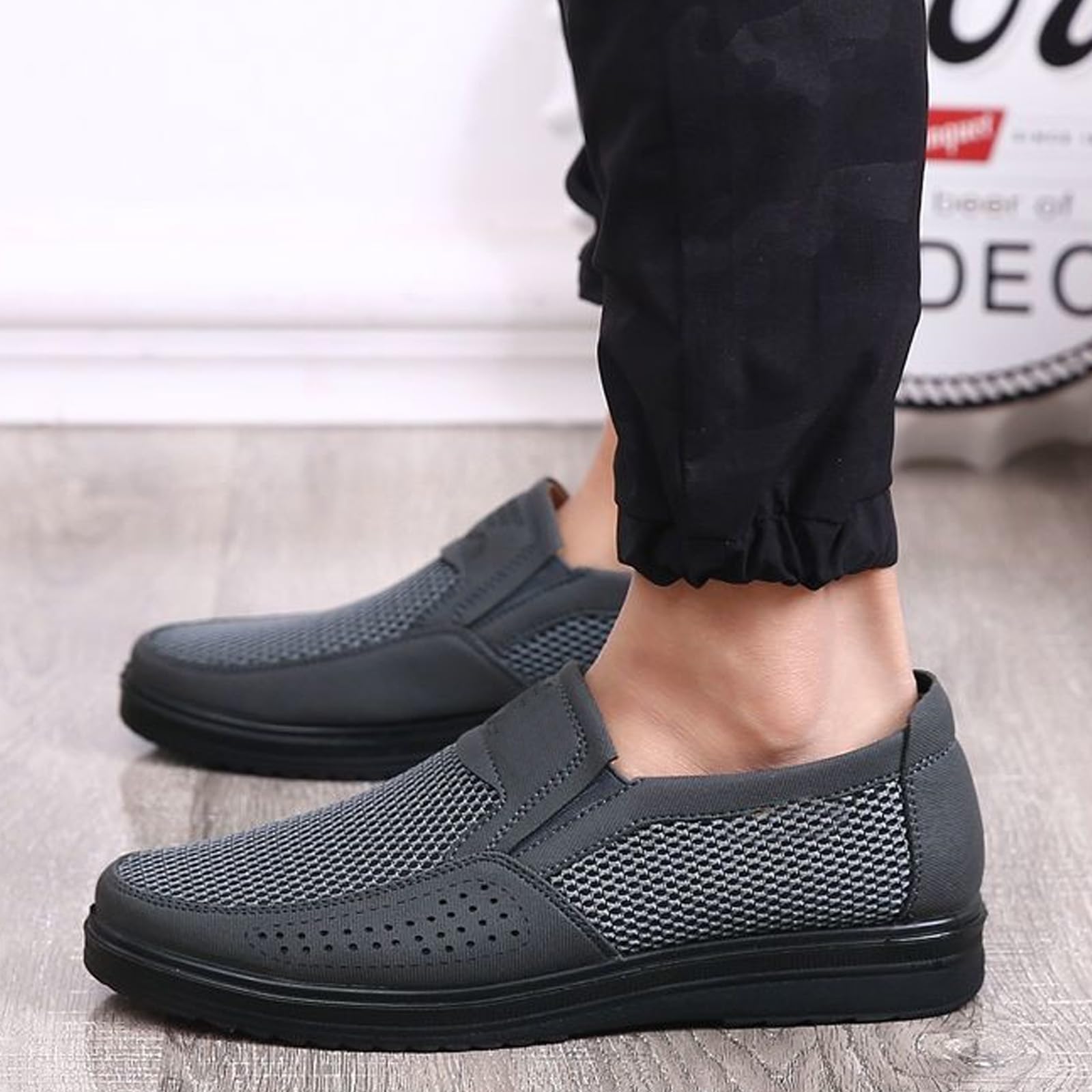 Zapatos ortopédicos de malla transpirable para hombre, cómodos, ligeros, antideslizantes, para verano, al aire libre, cómodos y ligeros