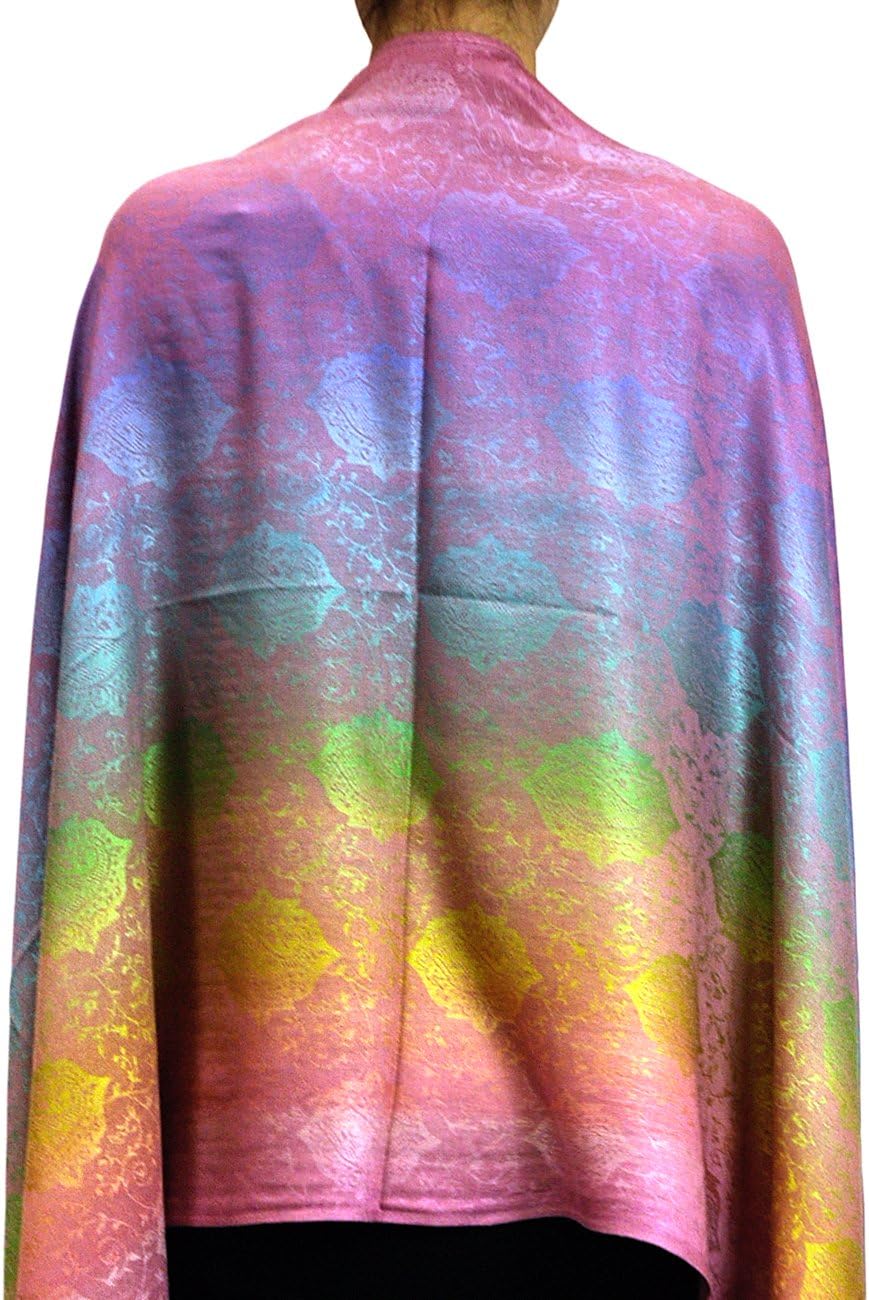 NYFASHION101 Elegant Colorful Paisley Soft Pashmina Scarf Shawl Wrap NBH1401Y image 3