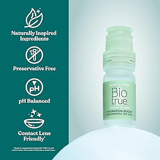 Biotrue Hydration Boost Eye Drops, Preservative Free, Soft Contact Lens Friendly for Irritated and Dry Eyes from Bausch + Lomb, Naturally Inspired, 0.33 FL OZ (10 mL)