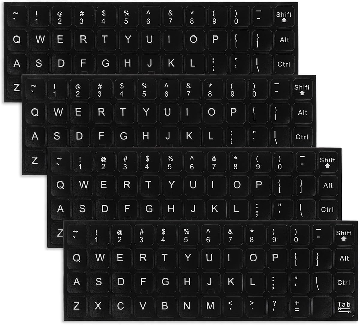 English Keyboard Stickers, 4 Pcs