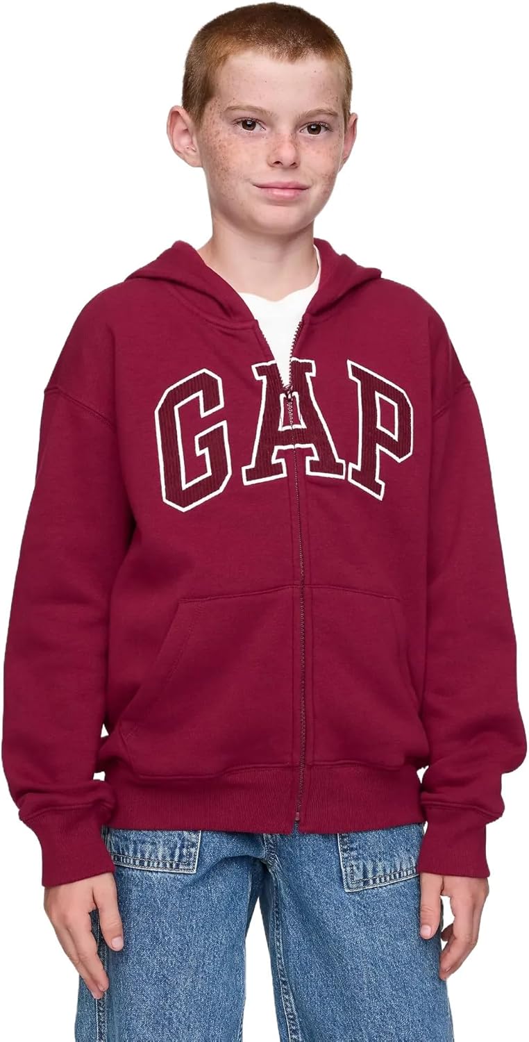 GAP boys Heritage Logo Full Zip Fleece Goodie