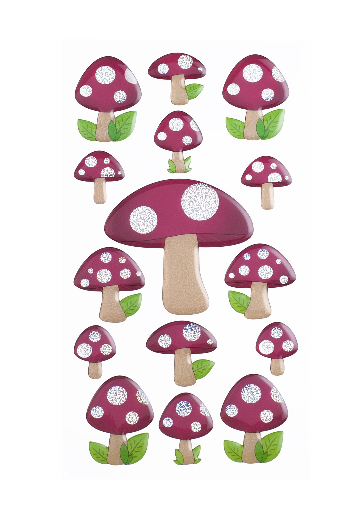 Sticko Pilzaufkleber mit Punkten