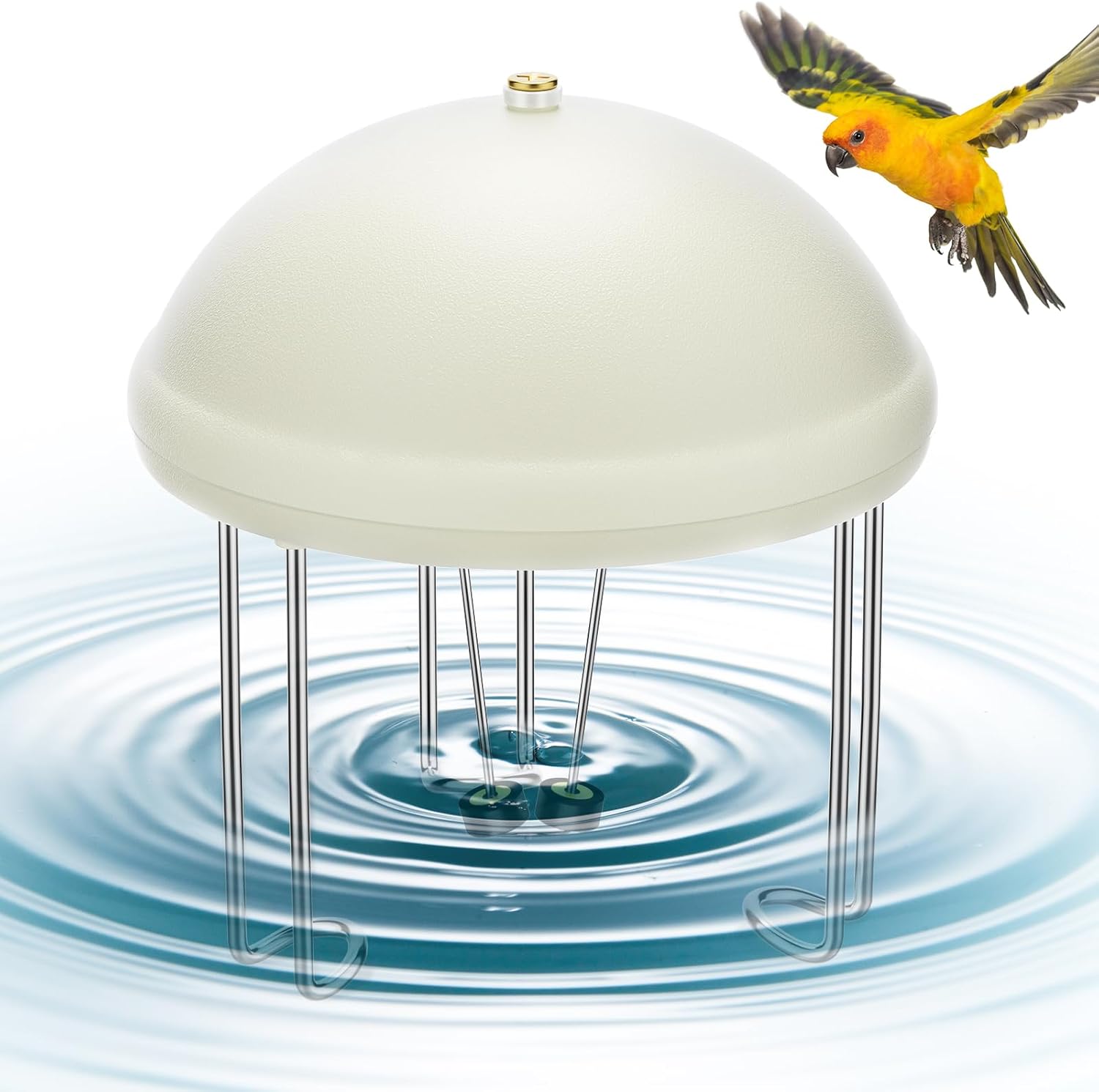 Buzzlett Bird Bath Water Circulator, Water Agitator for Bird Bath, Battery Powered, Energy Saving Switch Design and Quiet, Attract Birds