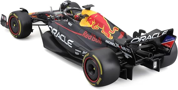 Bburago Formula 1 RED Bull RB19 - Verstappen with Helmet - 1:18 Scale - Incredibly Detailed Die-Cast Replica Collectible F1 Race Car