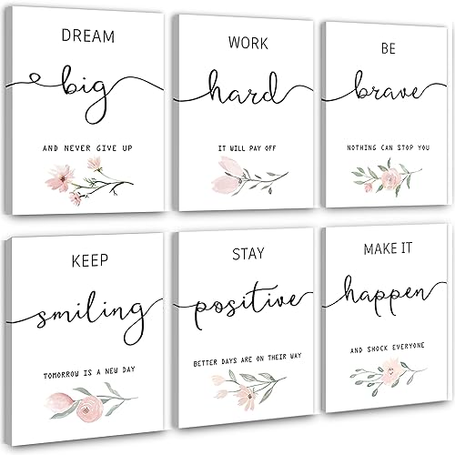 Inspirational Wall Art for Bedroom, Motivational Office Wall Art Decor,