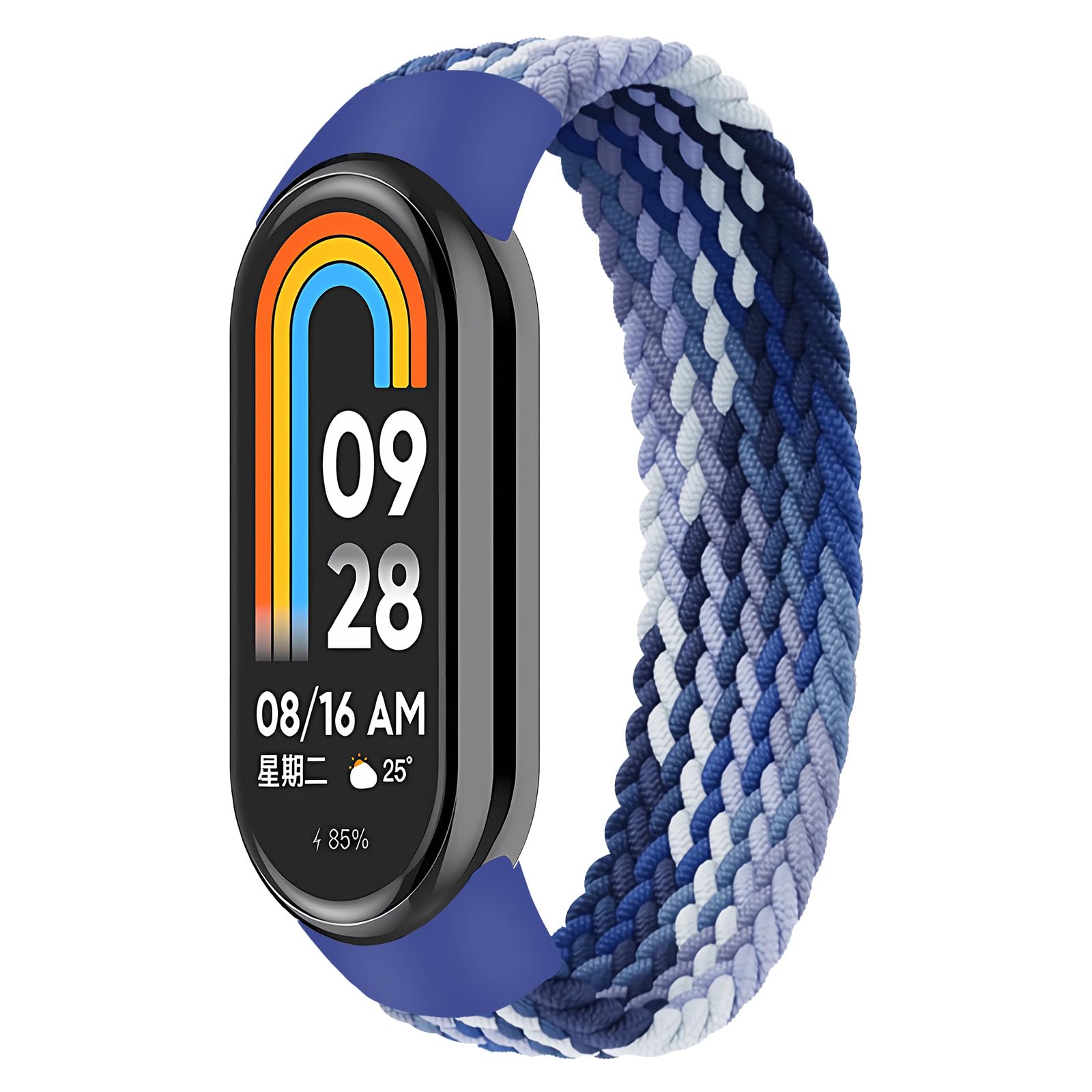 Braided Solo Loop Band for Xiaomi Smart Band 10 9 8 Strap Women Men,Soft Elastic Nylon Replacement Wristband for Xiaomi Mi Strap 10/9/8
