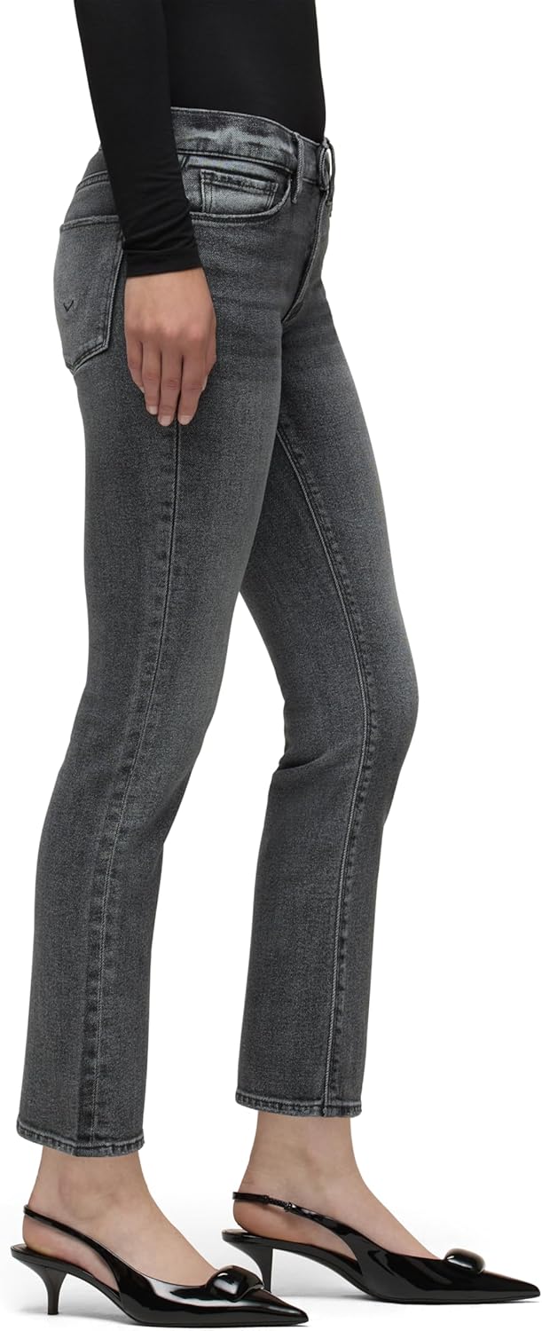 Hudson Womens Nico Mid-Rise Straight Leg Ankle Jean