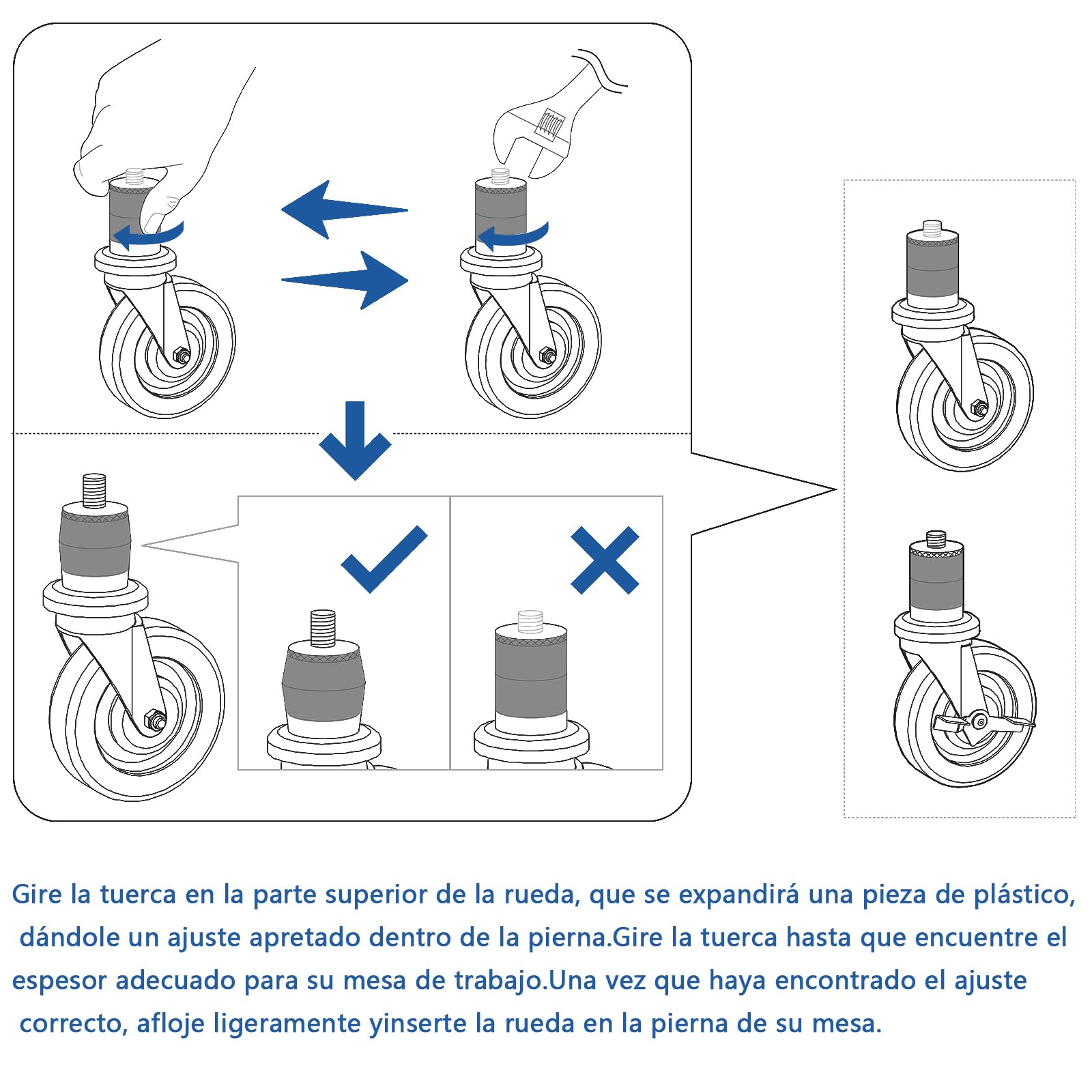 HARDURA Mesa de Acero Inoxidable con Ruedas 61×91cm Mesas de Preparación de Alimentos con Estante Bajo y Patas Galvanizadas para Restaurante, Cocina, Bar, Hotel, Garaje