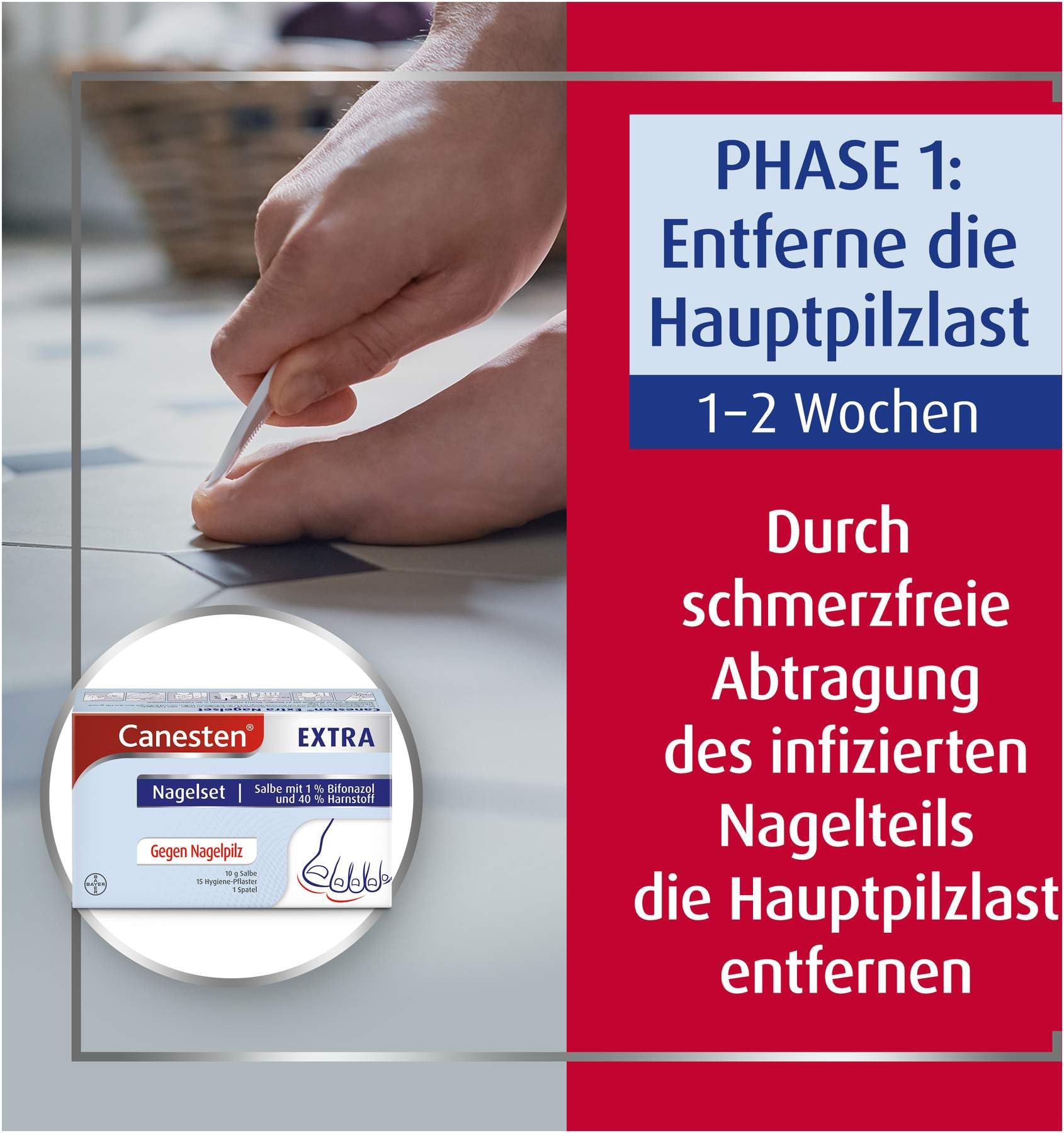 Sparset Canestan Extra Nagelset + Extra 20 g Creme - Vorteilspaket Kombiset