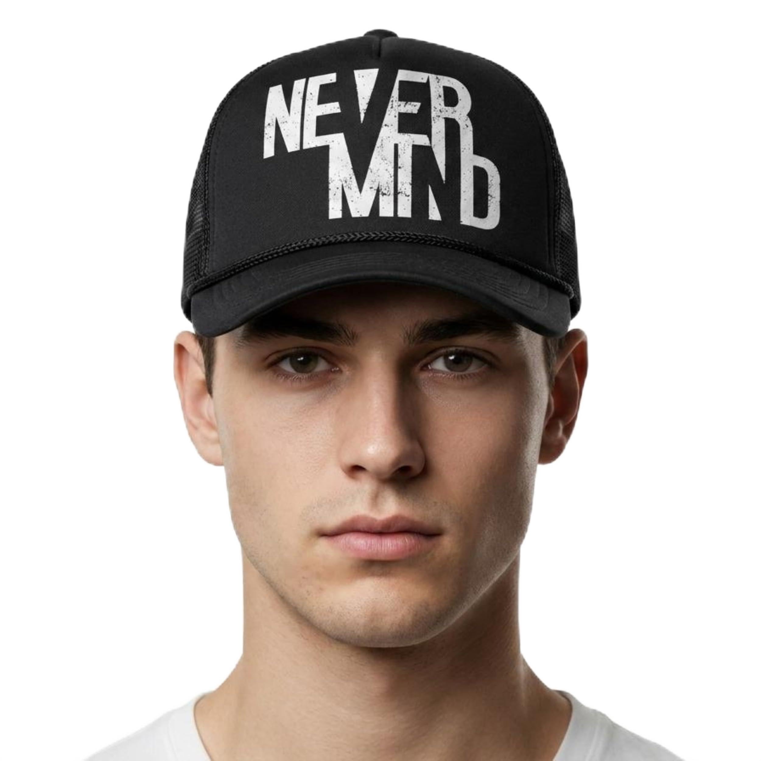 JAAMONT Baseball Cap for Men & Women | Never Mind Printed Trucker Stylish Mesh Baseball Cap with Bold Front Graphic, Adjustable Snapback Closure, Breathable Lightweight Design,-picture-22