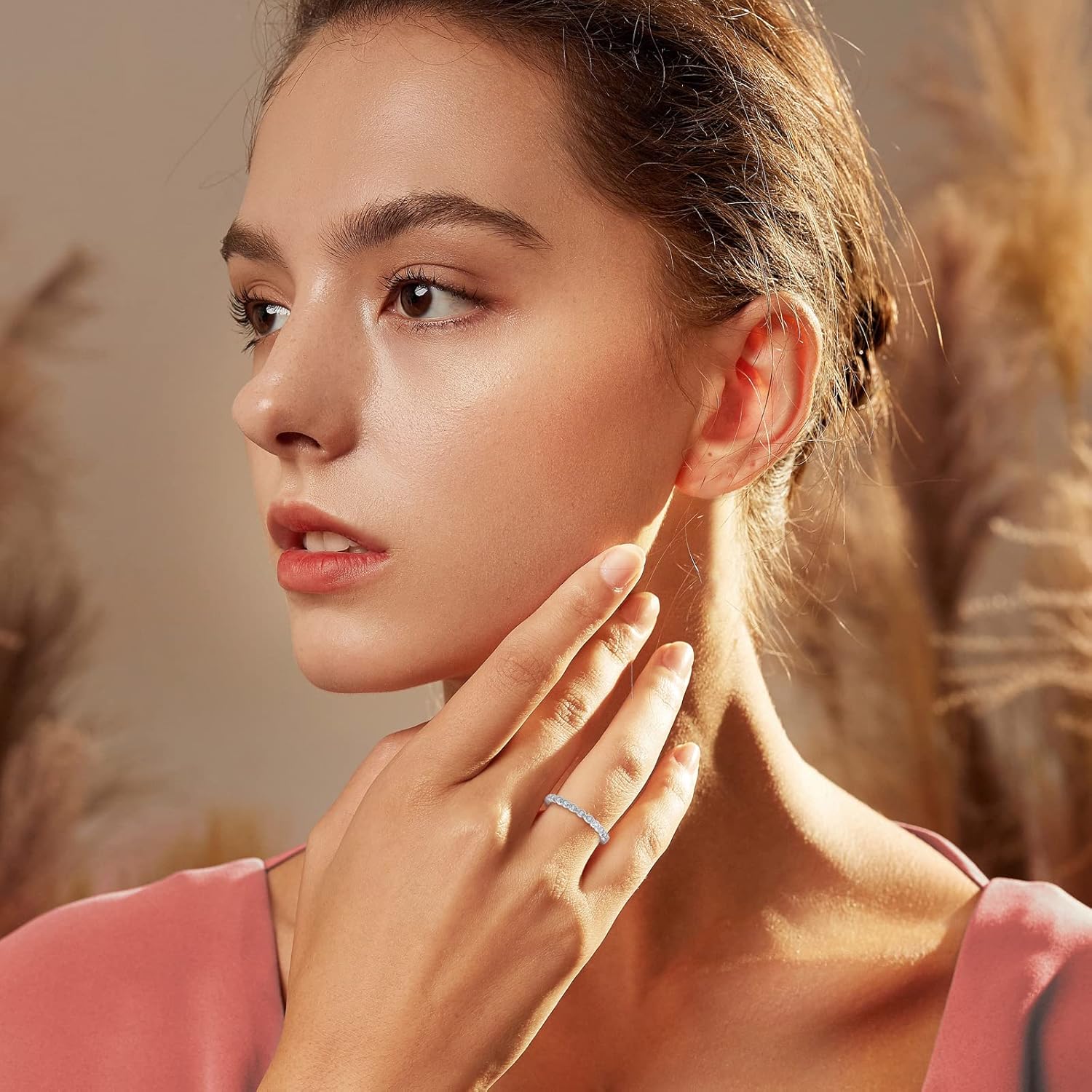 Women 925 Sterling Silver Rings, Stackable Wedding Bands Rings for Women, Women's Eternity Rings, Marquise CZ Promise Rings for Her Size 5-10 - Image 5