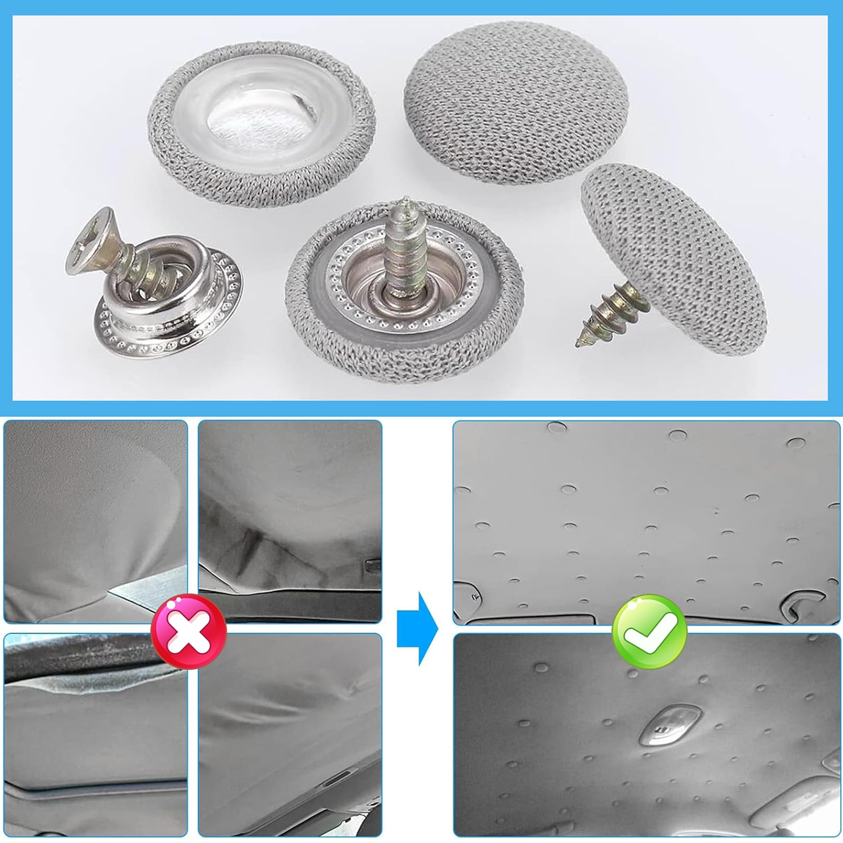 Acsatont 130 stuks reparatieset voor hemelauto, schroef voor