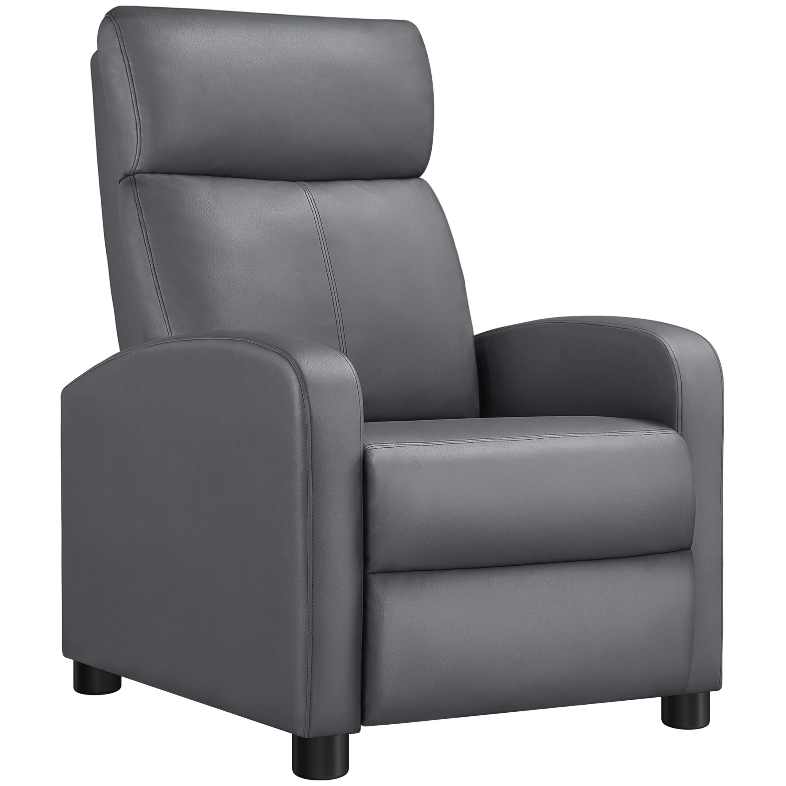 Yaheetech Recliner Chair with 3 Adjustable Angles Living Room Chairs Gray