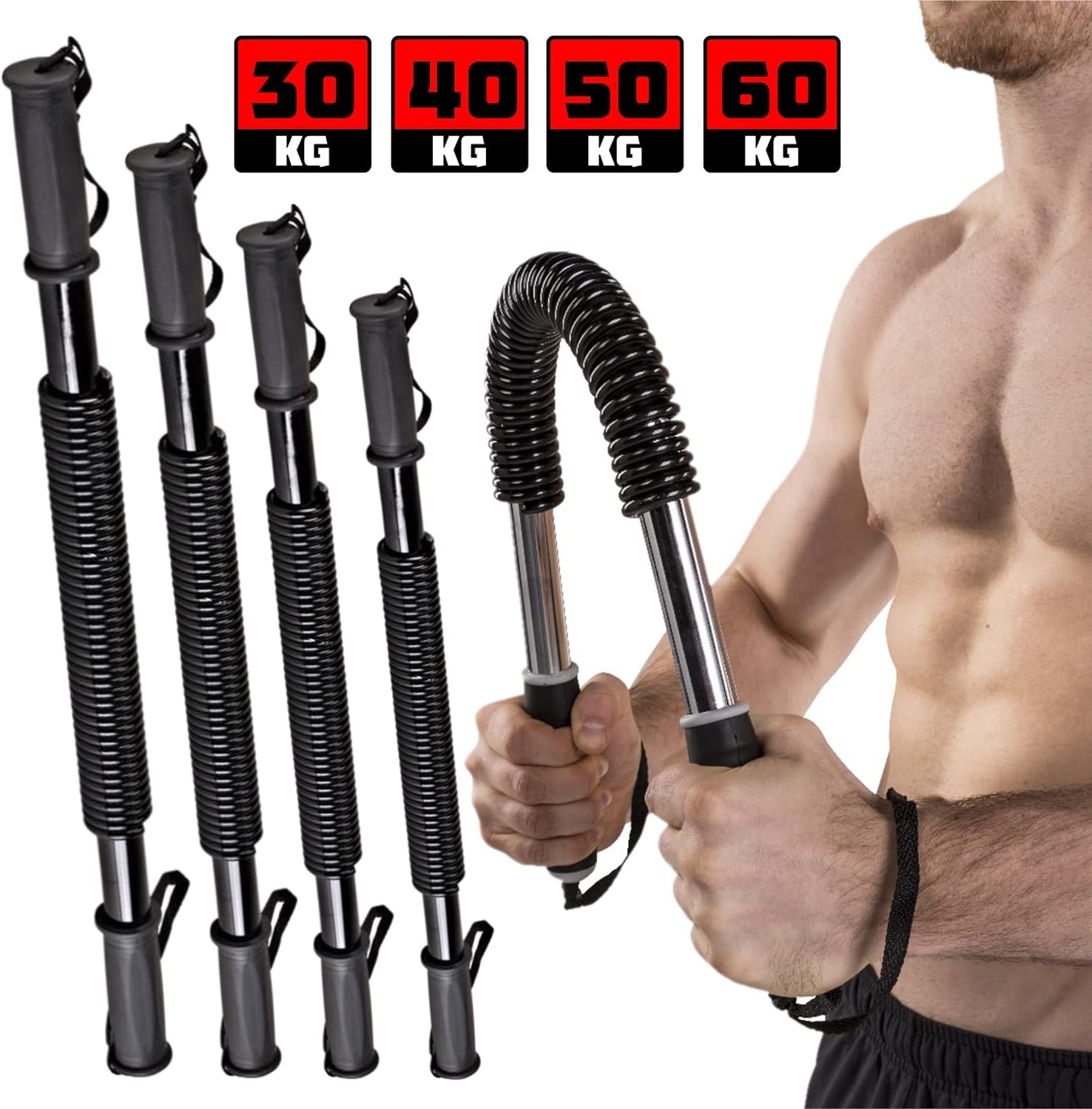 Power Twister Chest Expander – Heavy-Duty Spring Arm & Chest Exerciser ...