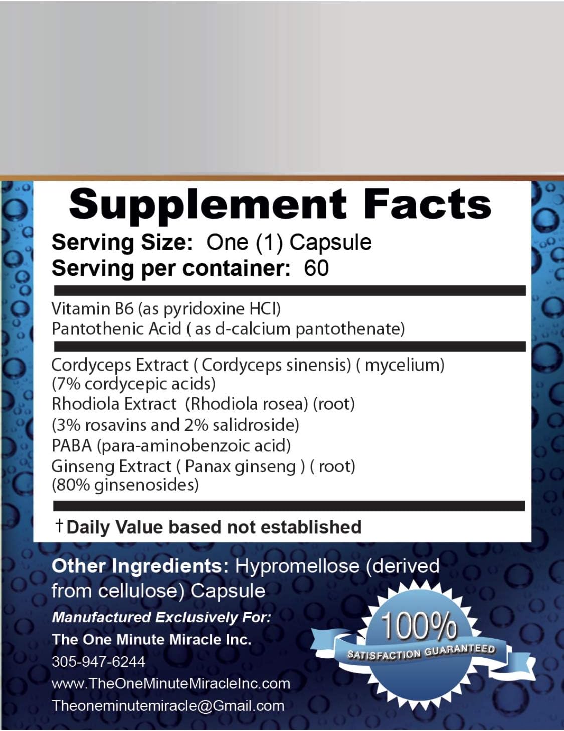 Miracle Adrenal Essence Doctor's Choice - Adratogenic Herbal & Vitamins Supplement