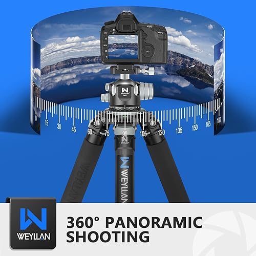 Miniatura 7 de WEYLLAN - Cabezal de bola de perfil bajo de 2165in cabezal de trípode panorámico 360 cabezal de trípode de aleación de aluminio CNC para trípode con