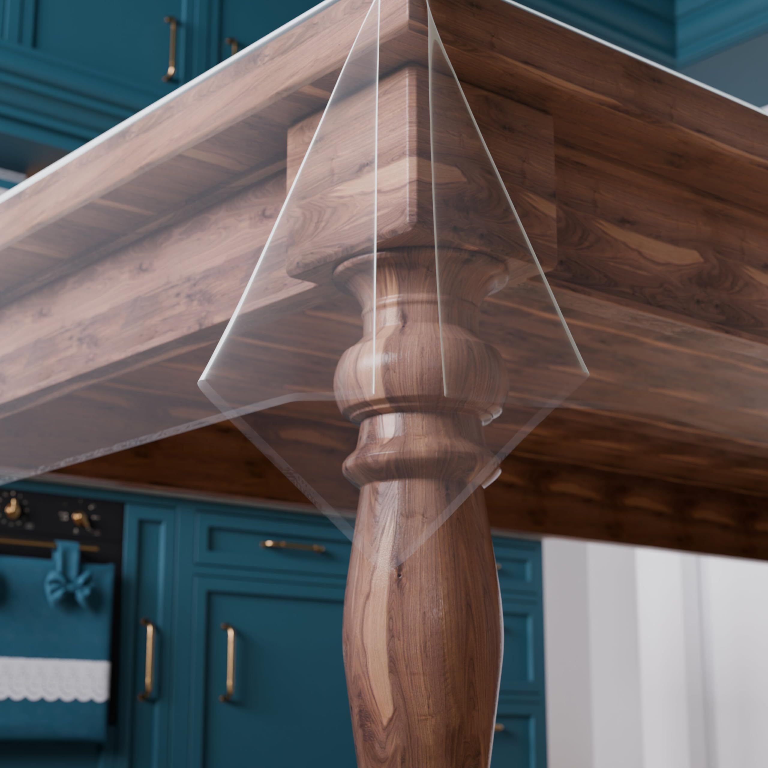 PETTI Artigiani Italiani - Tovaglia Trasparente Plastificata Copritavolo Antimacchia in PVC – Protezione Tavolo Cucina e Sala da Pranzo, 18 Posti (140x360 cm) Rettangolare