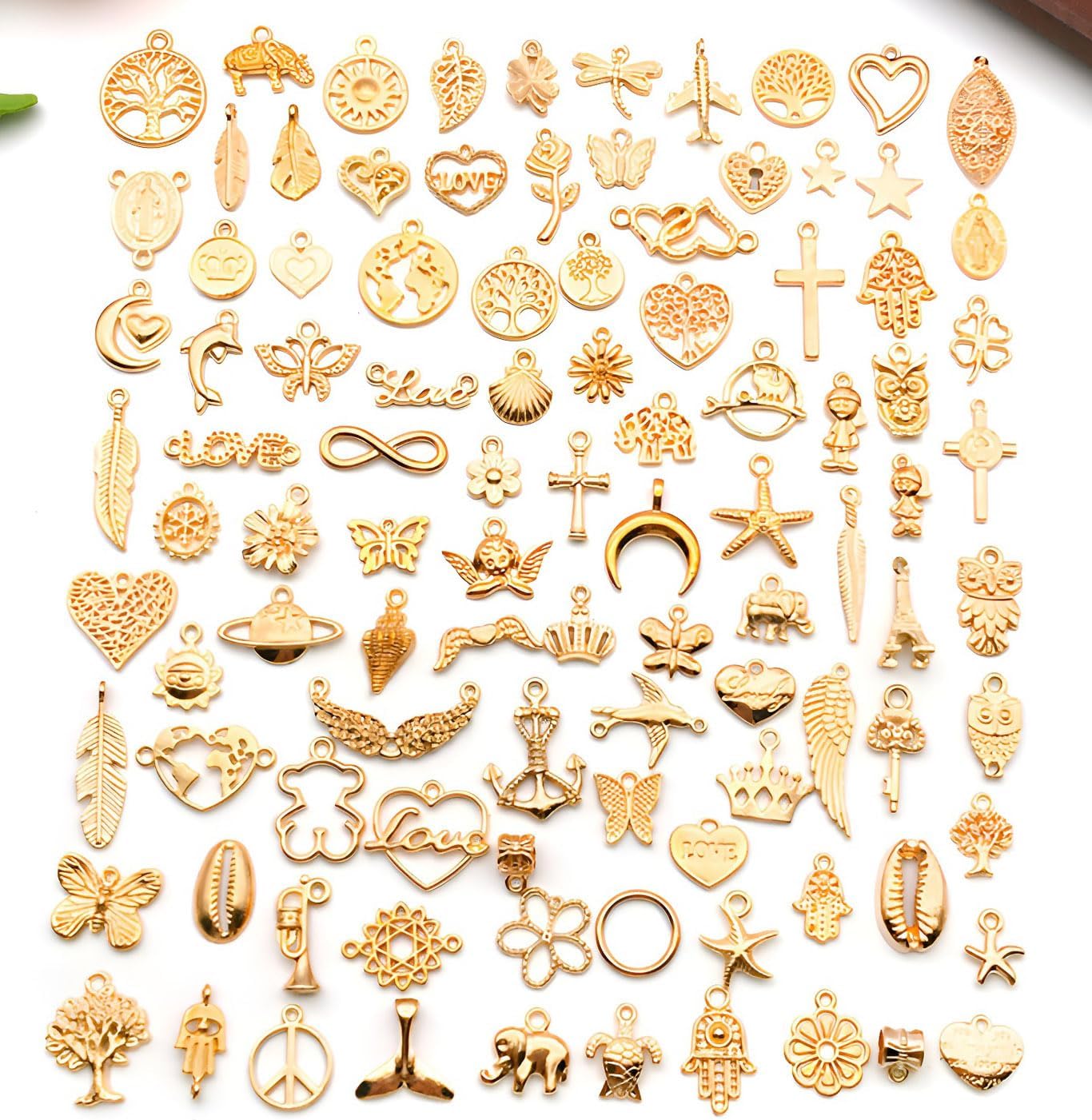 Jewelry Making Charms Pendants for Bracelet Bulk lot Necklace Earrings Keychain Charms Beads DIY Kit Trendy Craft