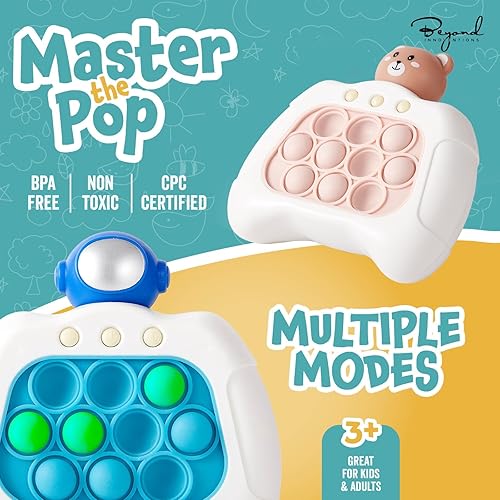 Miniatura 3 de Beyond Innoventions - Juego de empuje rápido  Juguete para ansiedad con luz para apretar  El juego para ansiedad  Juego de burbujas de empuje rápido